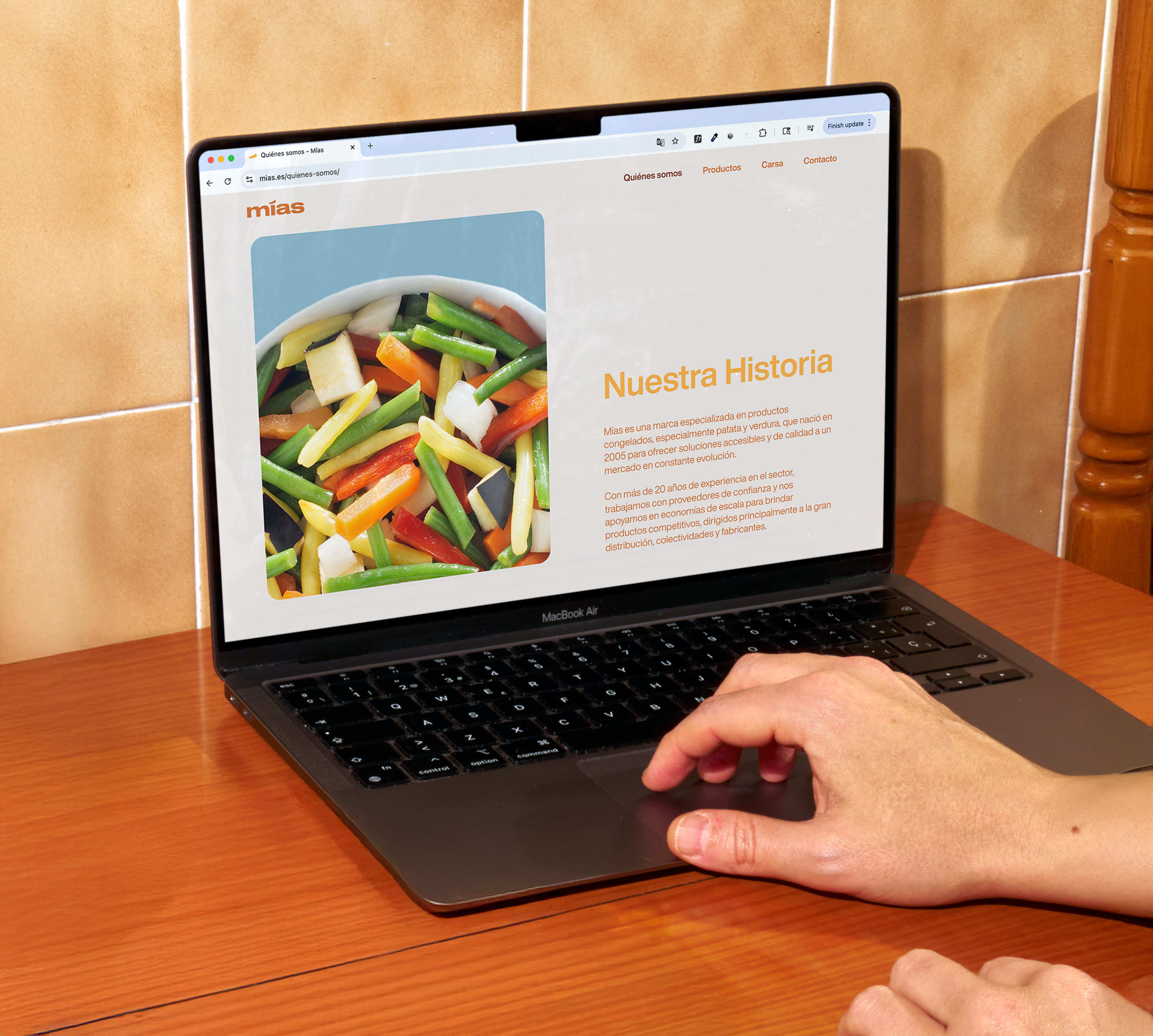 Stationery design of letterhead and business cards for the company Anders on top of a blurred photo of a house interior.